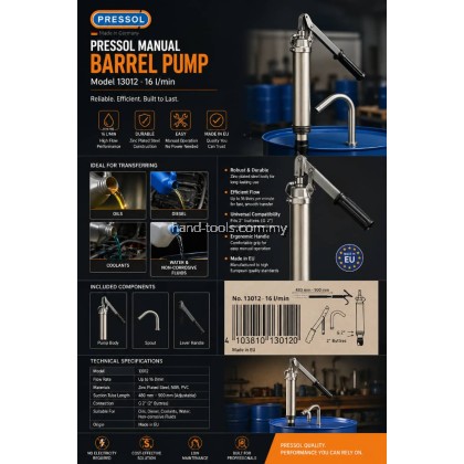Pressol 13012 Manuel Barrel Pump